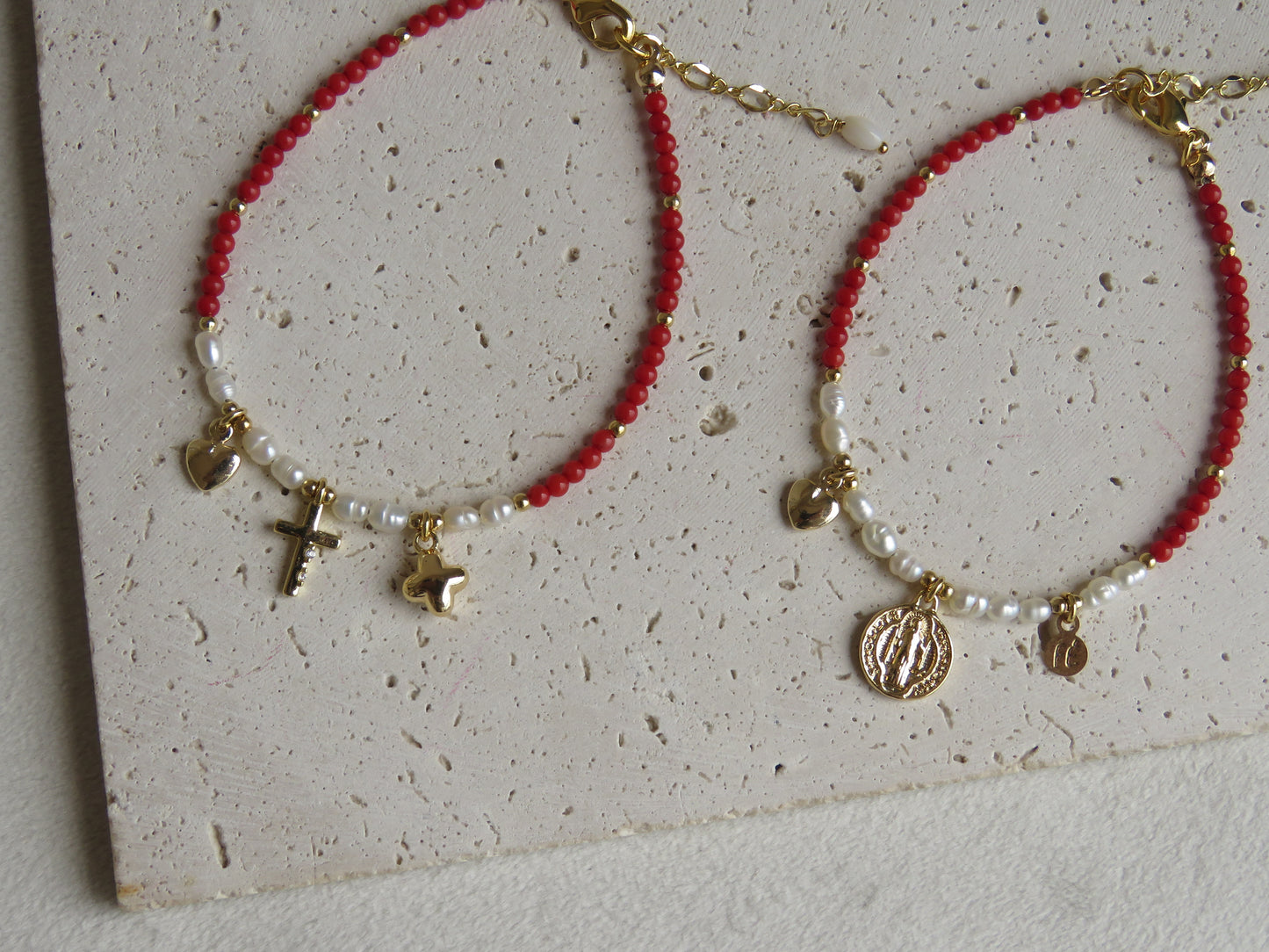 Pulsera Amuleto Coral