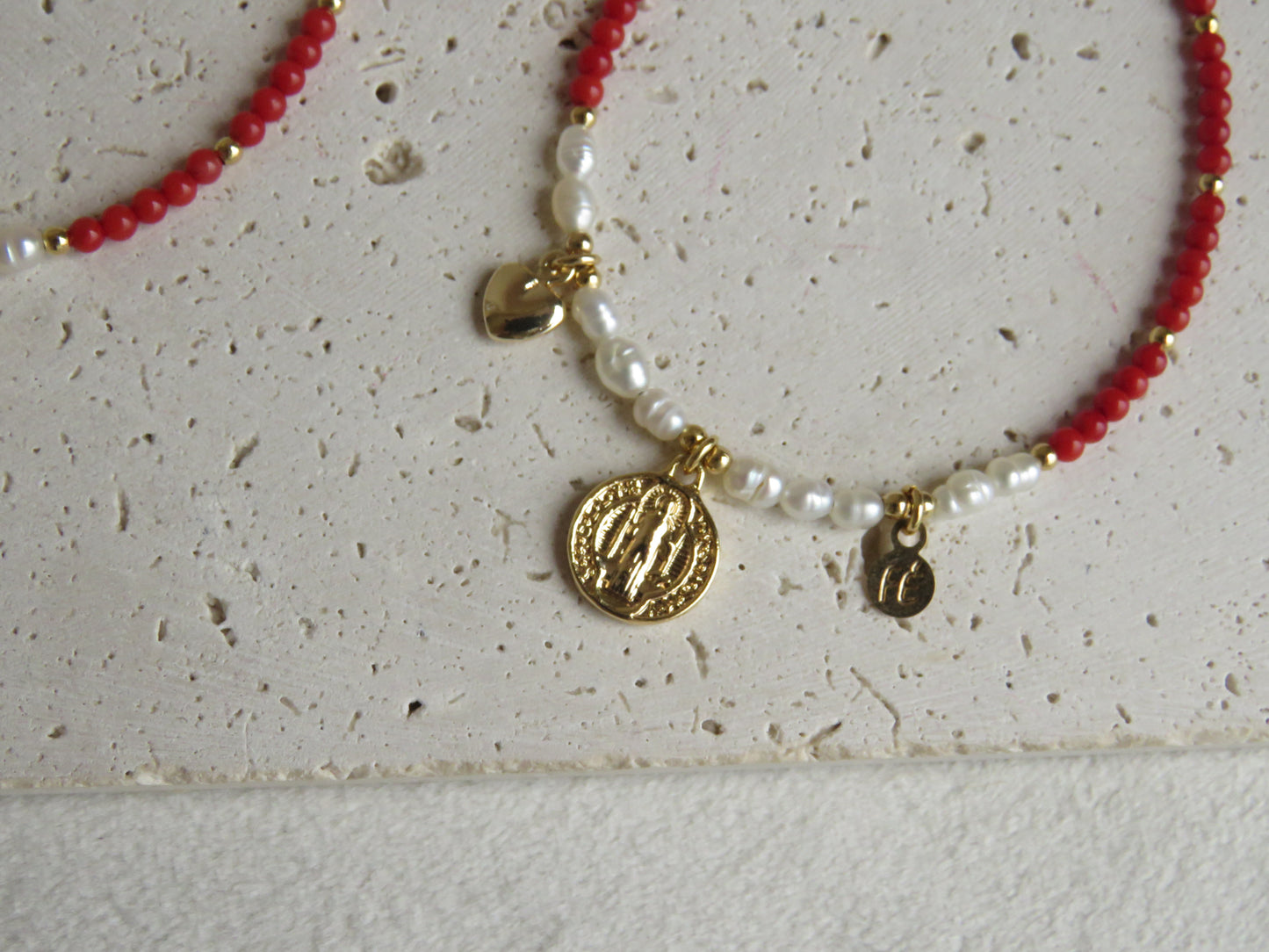 Pulsera Amuleto Coral